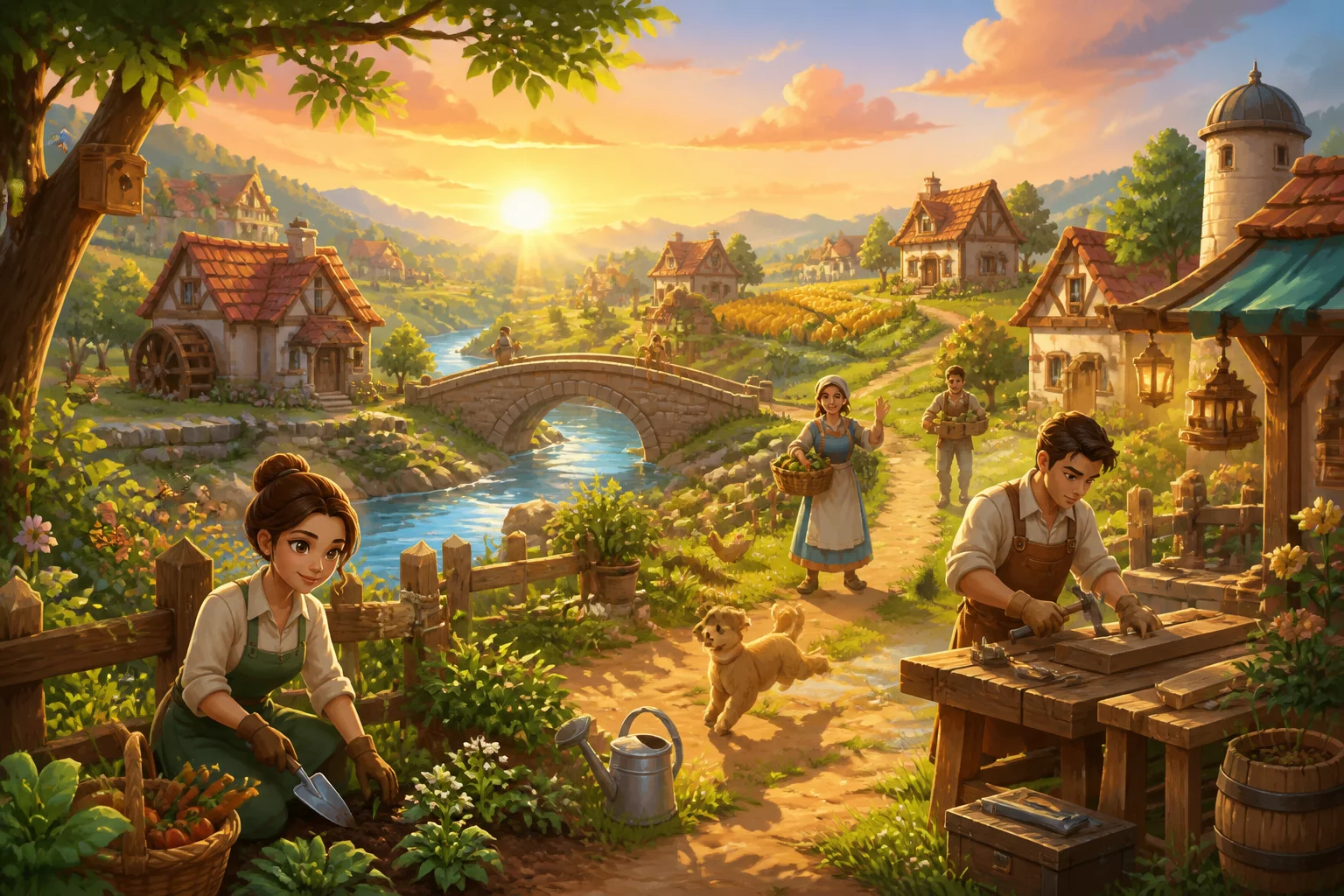 Sunrise Village editorial artwork